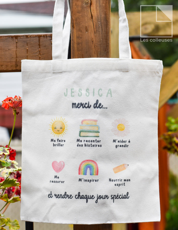 Sac Fourre-tout réutilisable - Cadeau pour une éducatrice Sac Fourre-tout réutilisable - Cadeau pour une éducatrice