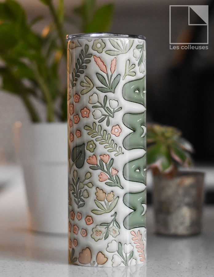 Grand verre à paille thermos « MAMA 3D »