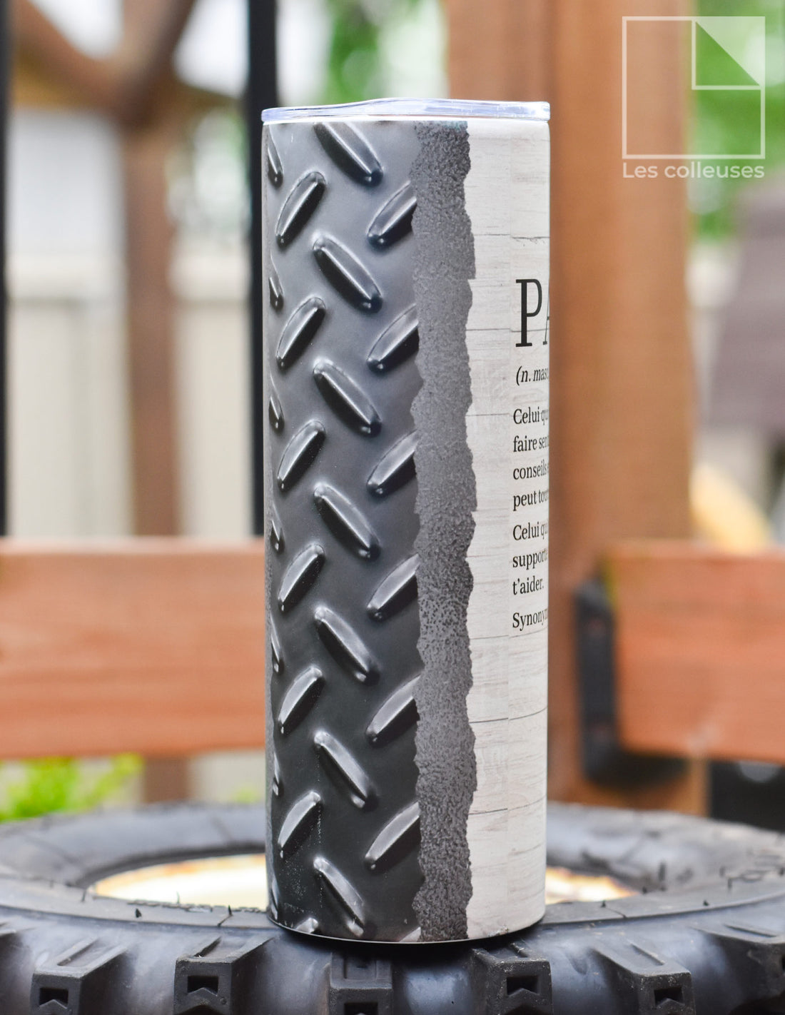 Grand verre à paille thermos « Papa - définition »