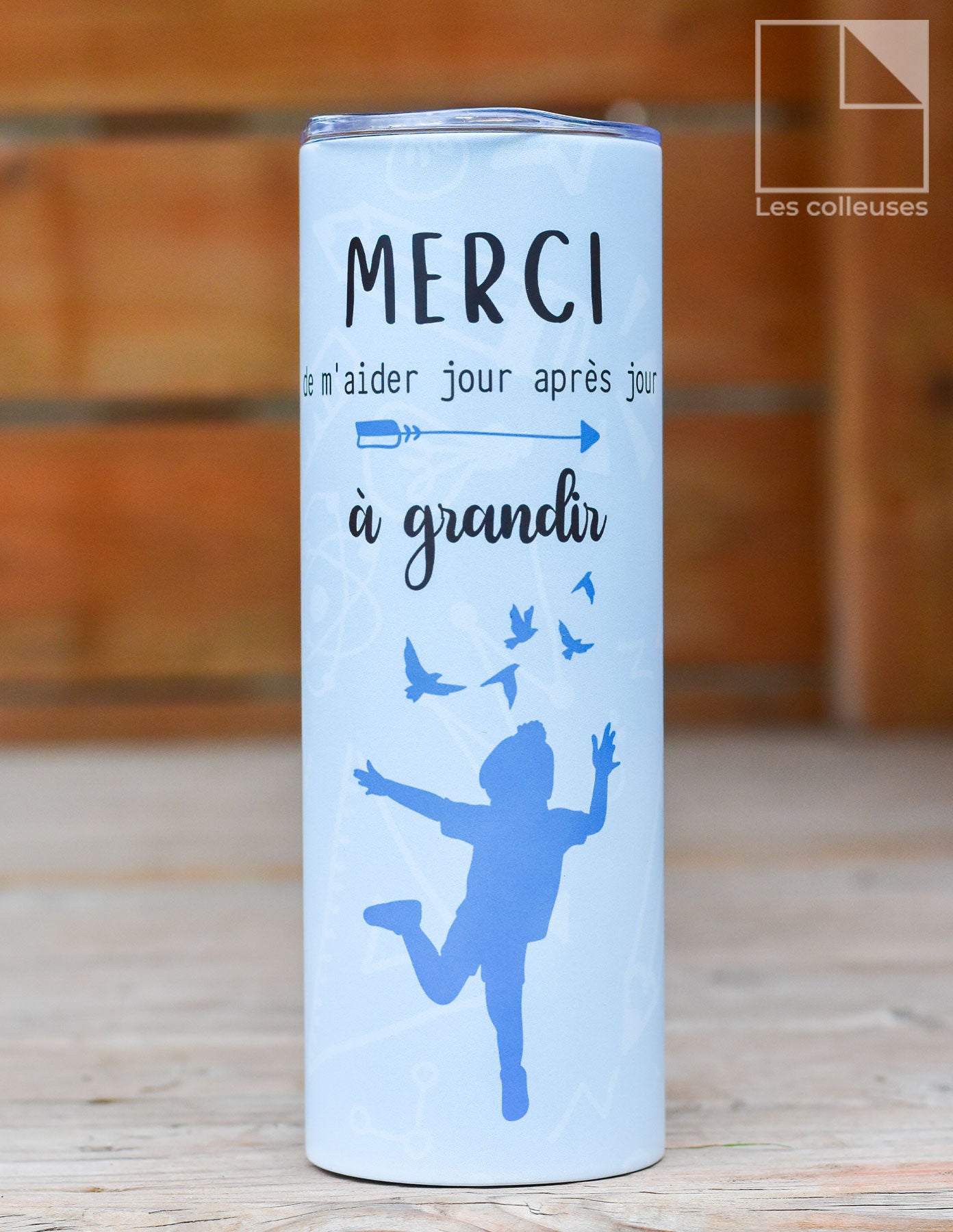 Grand verre à paille thermos « T.E.S dévouée »