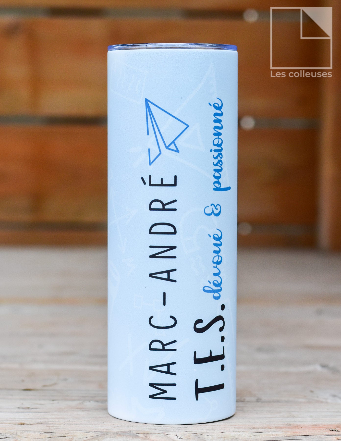 Grand verre à paille thermos « T.E.S dévouée »