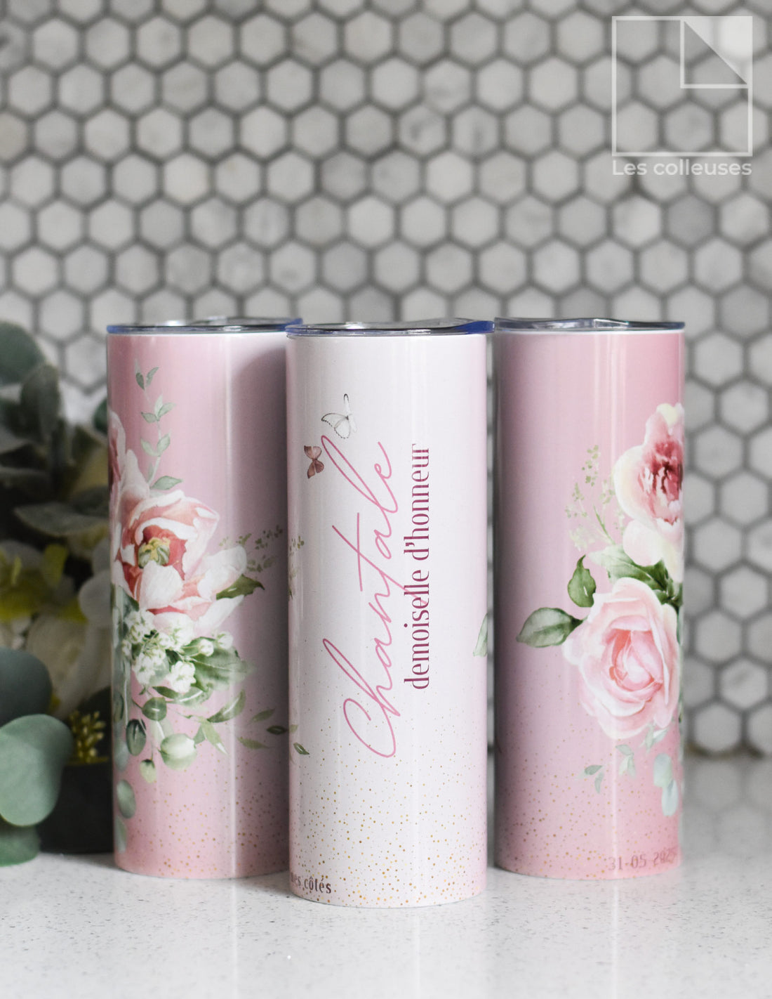 Grand verre à paille thermos « Demoiselle d&