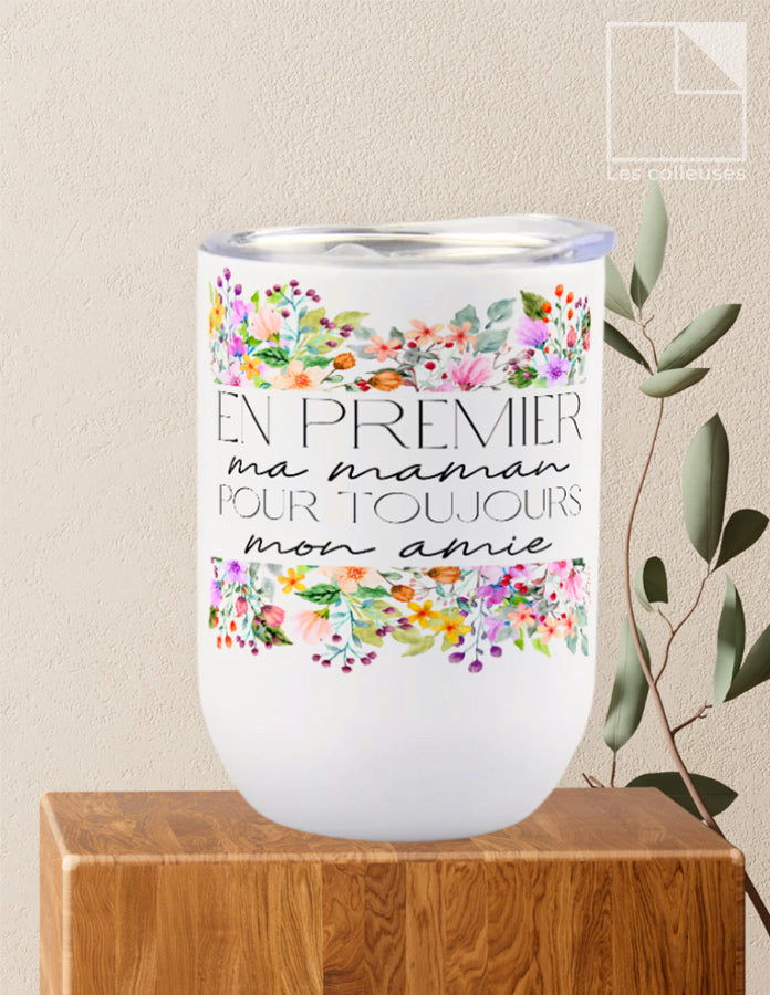 Petit verre thermos « En premier ma maman »