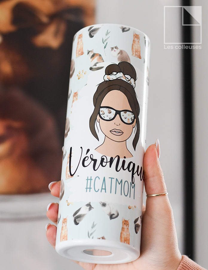 Grand verre à paille thermos «