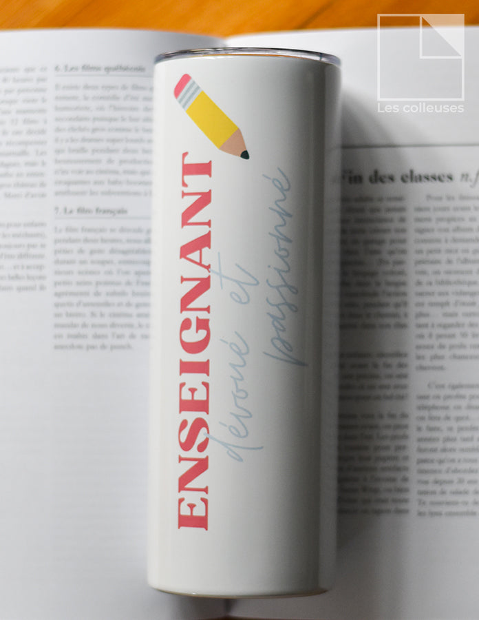 Grand verre à paille thermos « Merci pour tout (école) »