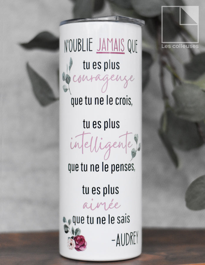 Grand verre à paille thermos « N&