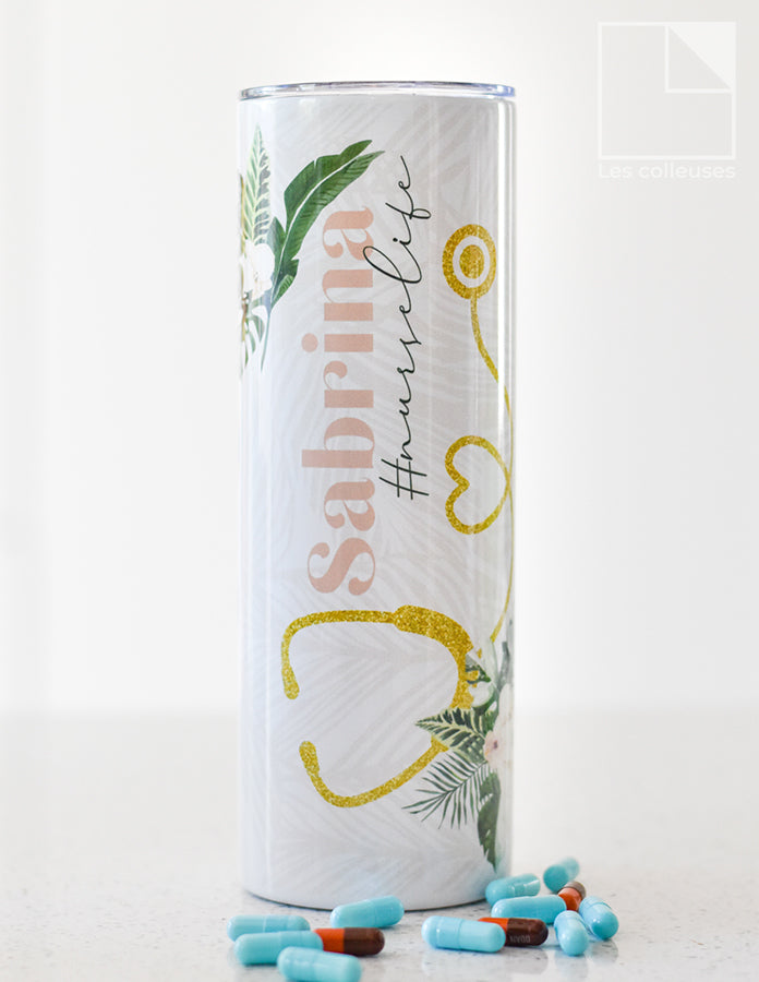 Grand verre à paille thermos « Santé