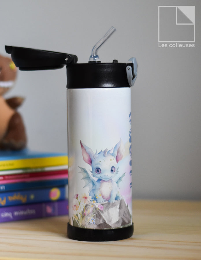 Bouteille isotherme enfant « Dinos pastel »