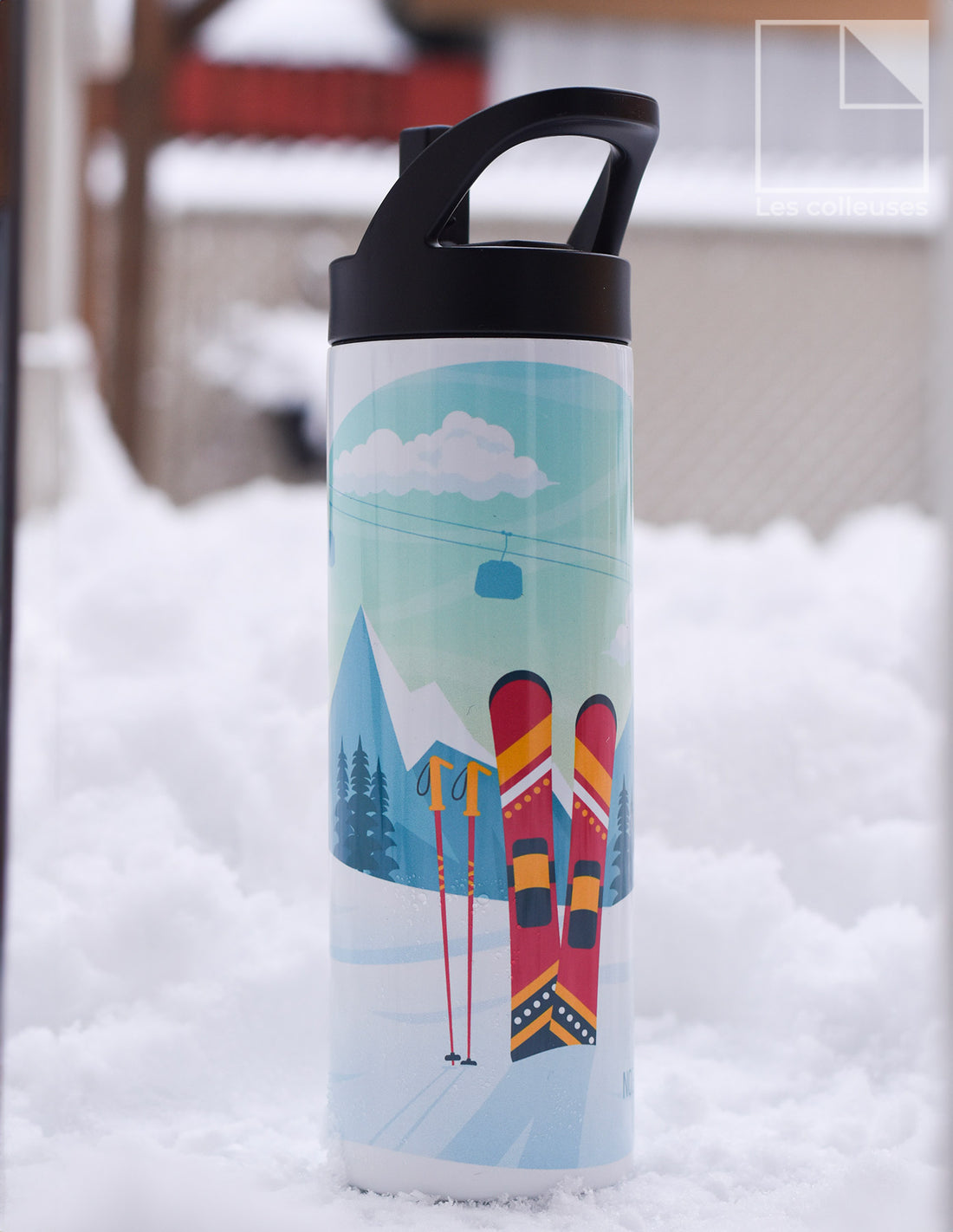 Bouteille thermos 20 oz « Ski »