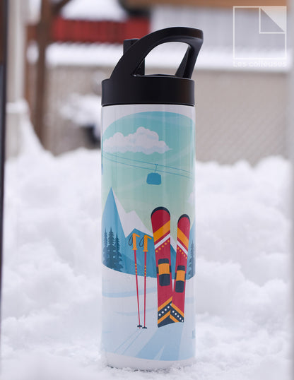 Bouteille thermos 20 oz « Ski »