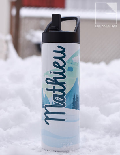 Bouteille thermos 20 oz « Ski »