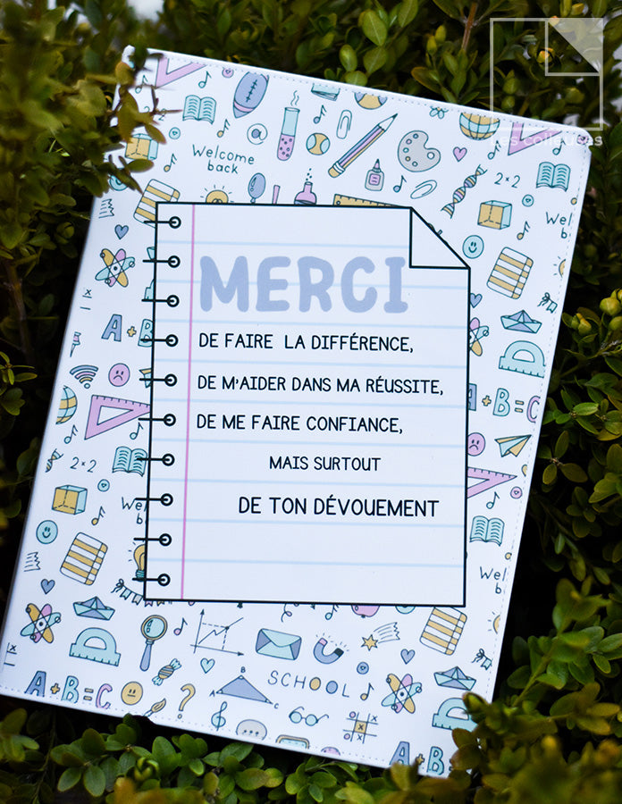 Cahier de notes « Merci de faire la différence »