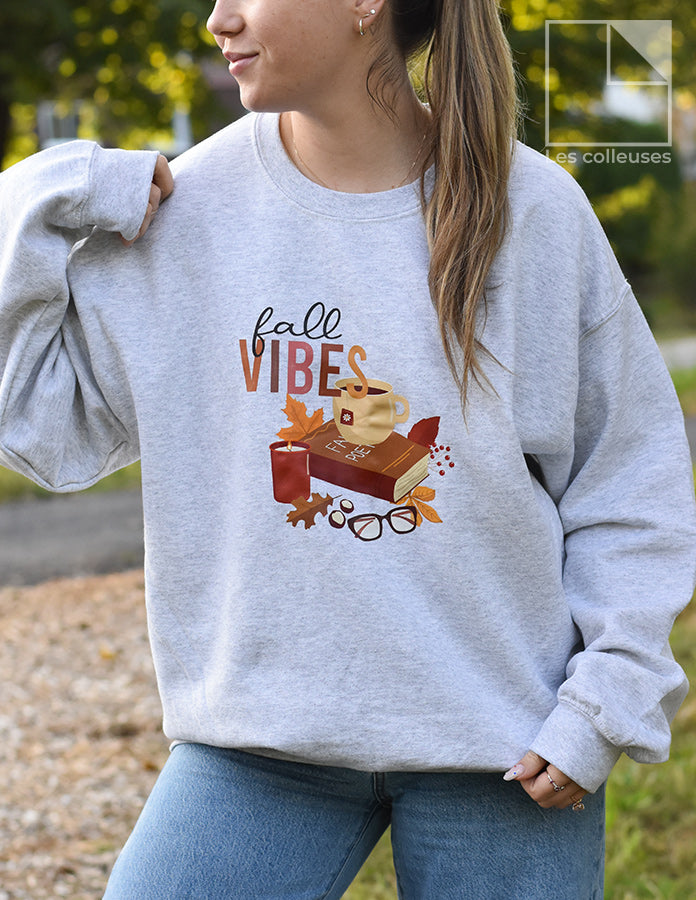 Chandail crewneck « Fall vibes »