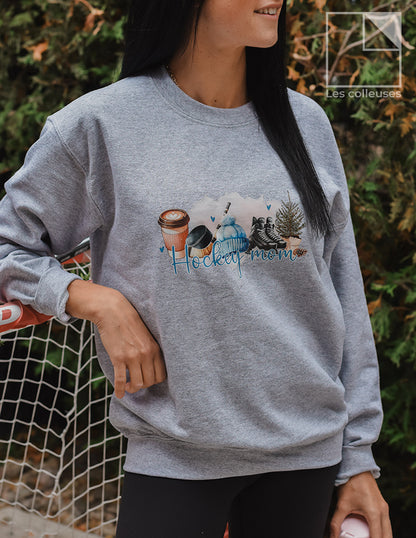 Chandail crewneck « Hockey mom »