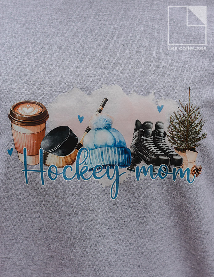 Chandail crewneck « Hockey mom »