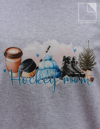 Chandail crewneck « Hockey mom »