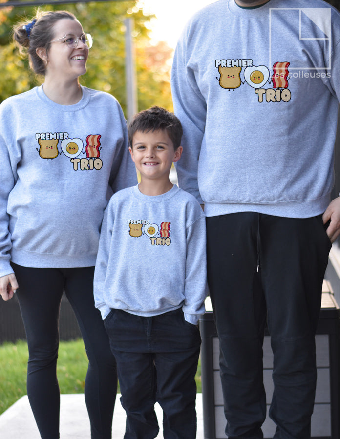 Chandail crewneck « Premier trio »