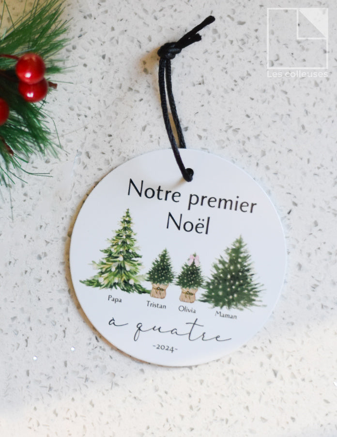 Ornement « Notre premier Noël à... »