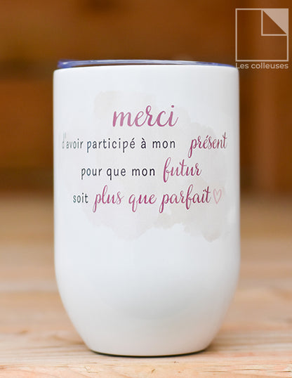 Petit verre thermos « Merci d&