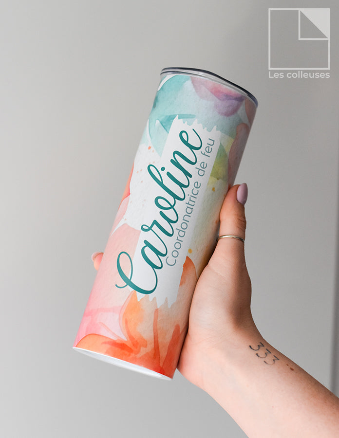 Grand verre à paille thermos « Coordonatrice de feu »