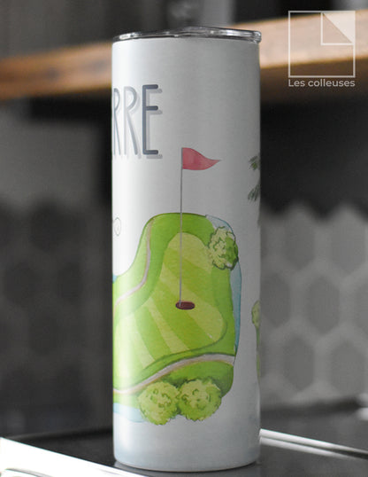 Grand verre à paille thermos « Golf »