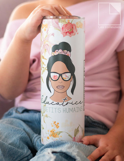 Grand verre à paille thermos « Éducatrice - Valeur nutritive »