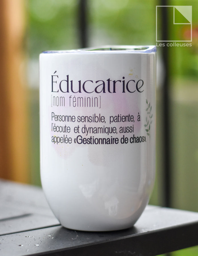 Petit verre thermos « Éducatrice définition »