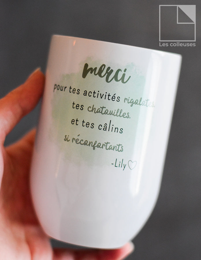 Petit verre thermos « Merci pour... »