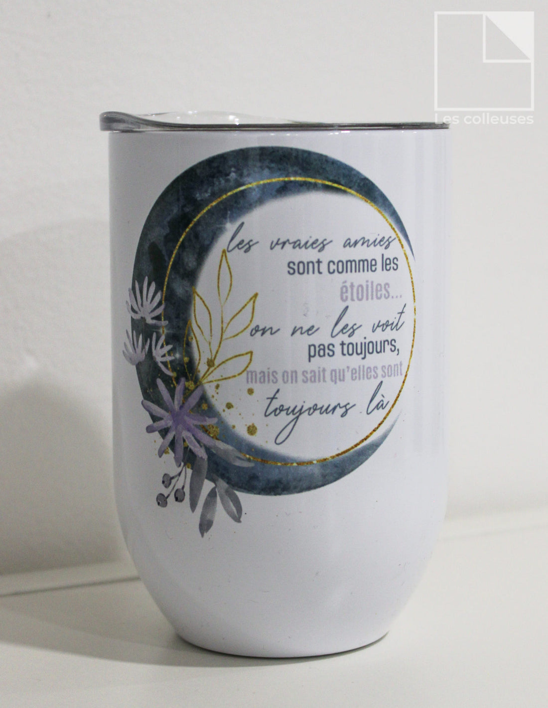 PÀP - Petit verre thermos « Les vraies amies - Vanessa »