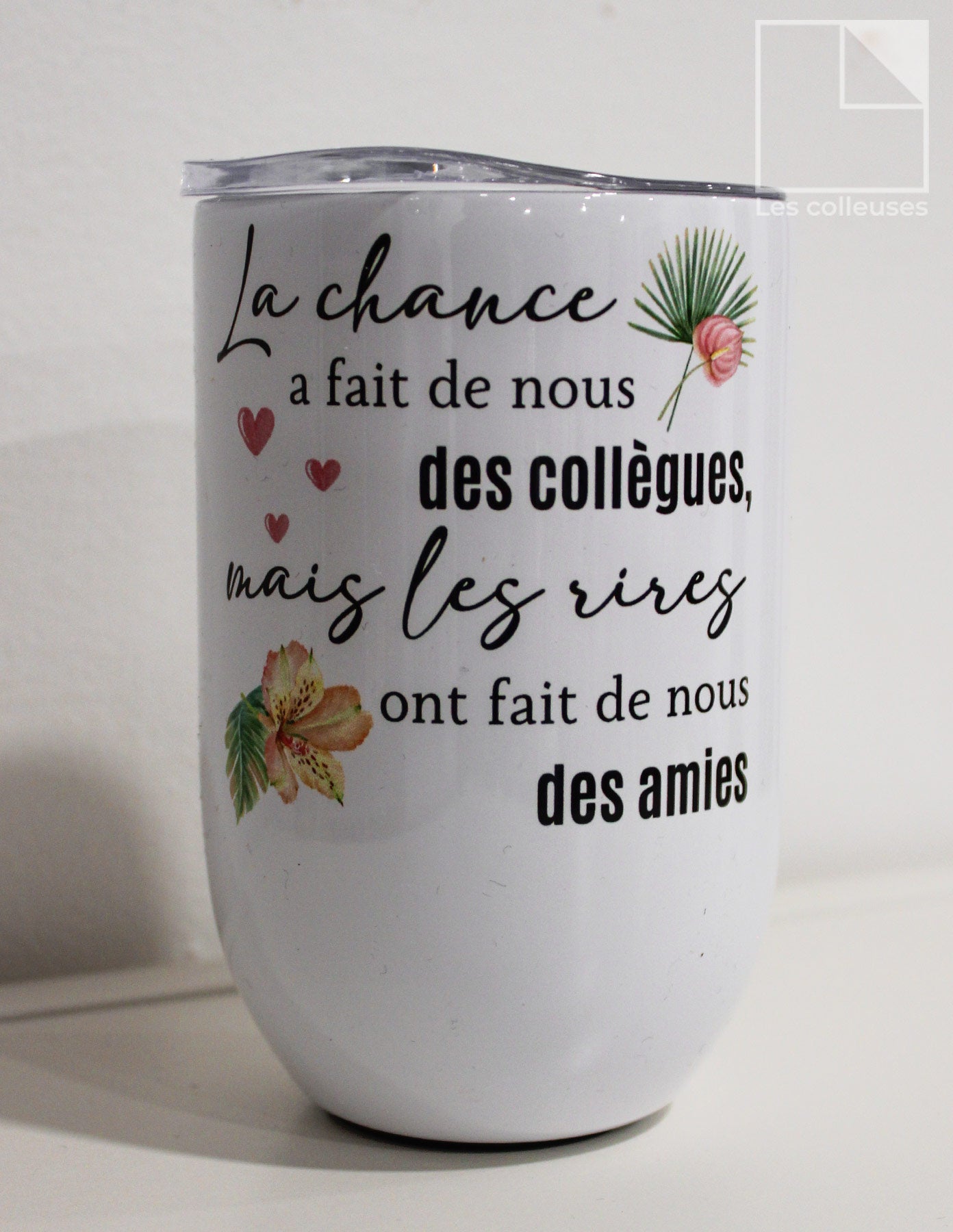 PÀP - Petit verre thermos « Collègues à amies - Émilie »