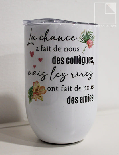 PÀP - Petit verre thermos « Collègues à amies - Émilie »