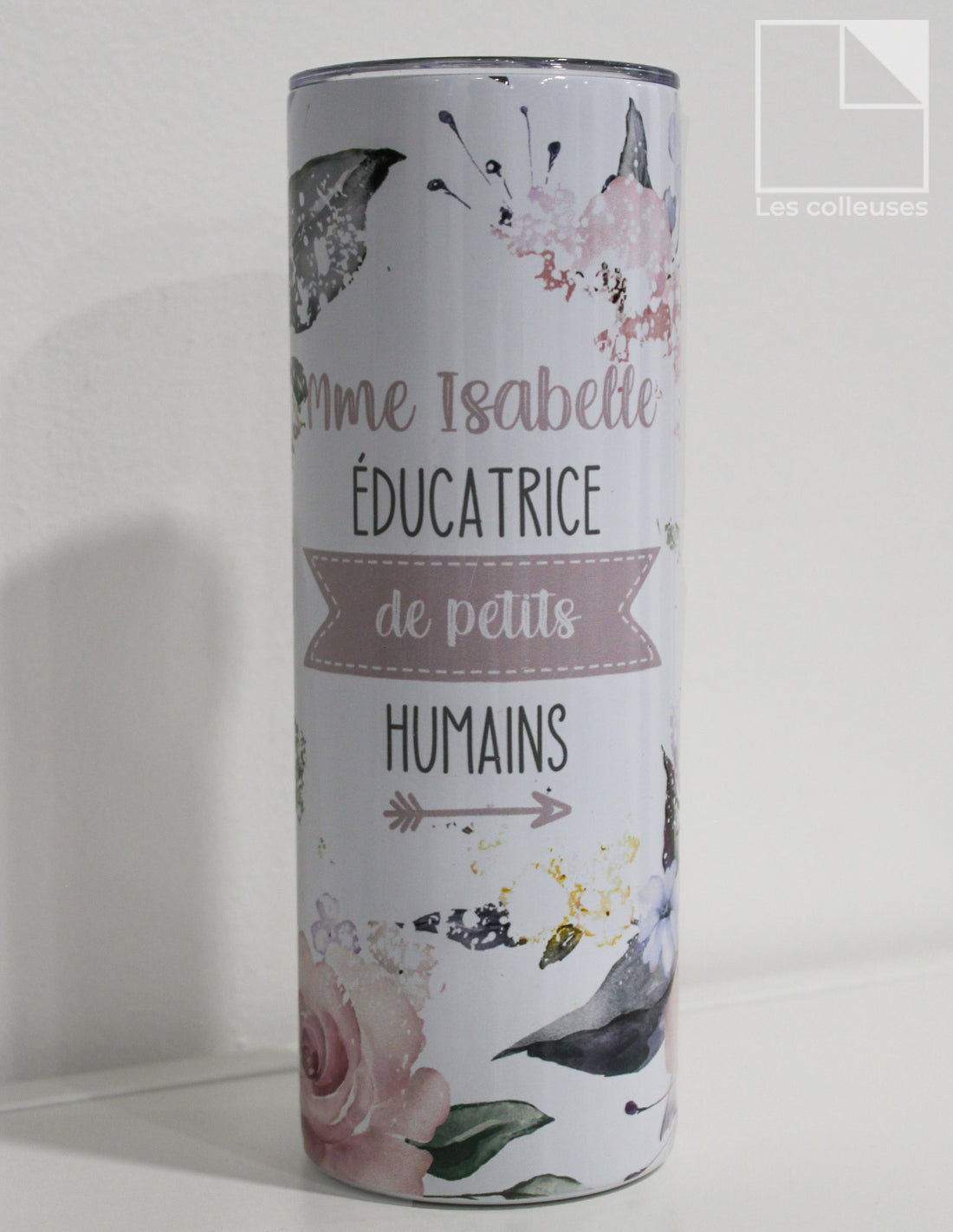 PÀP - Grand verre thermos « Éducatrice de petits humains - Isabelle »