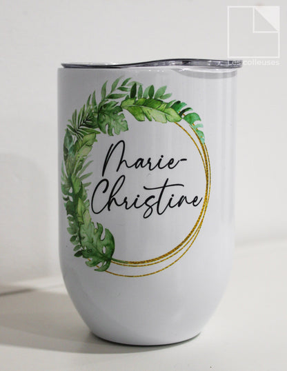 PÀP - Petit verre thermos « Je suis en vacances - Marie-Christine »