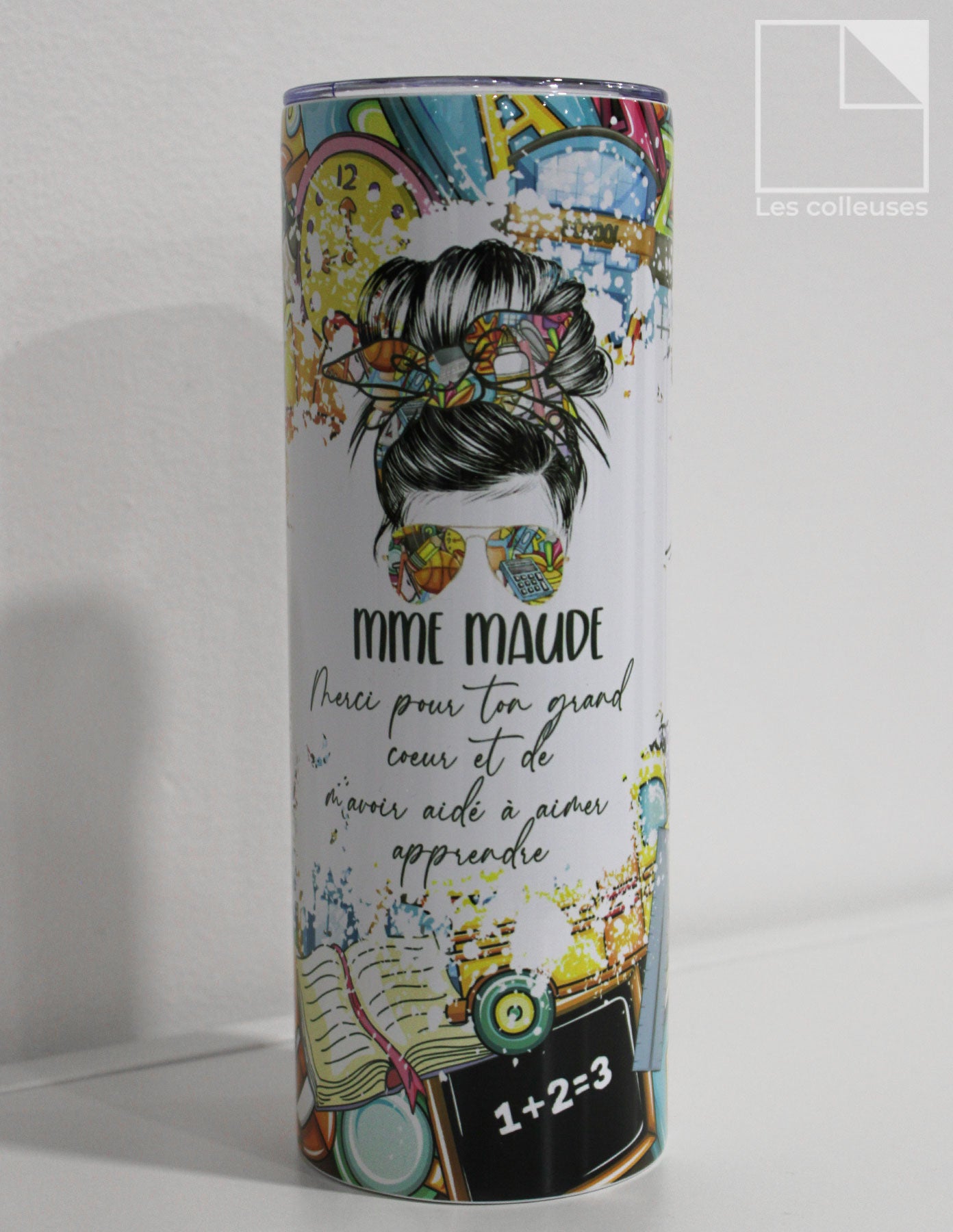 PÀP - Grand verre thermos « Merci pour ton grand coeur - Mme Maude »