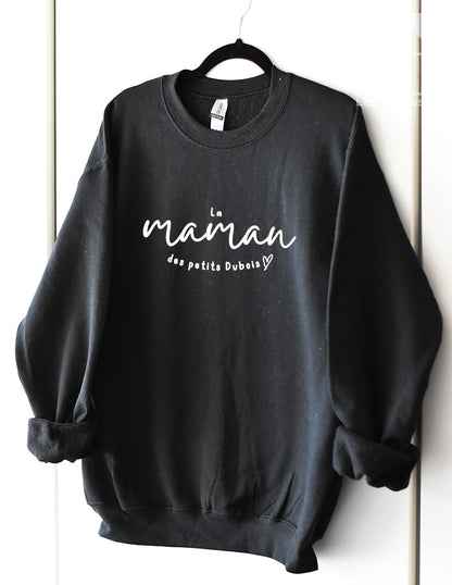 Chandail crewneck « La maman des petits »