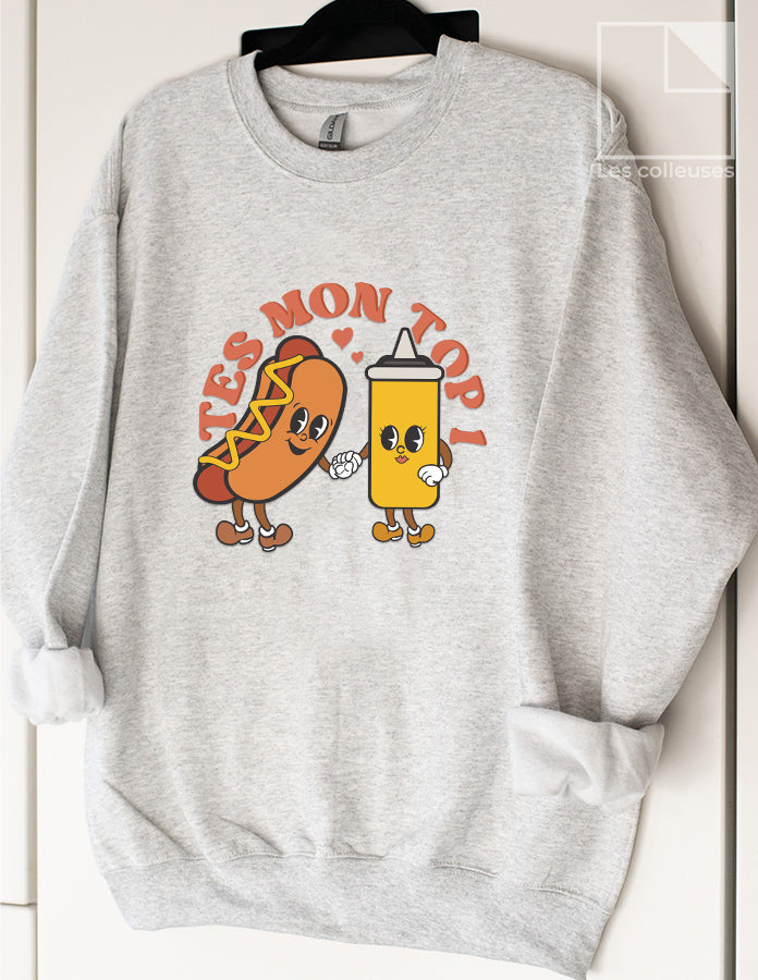Chandail Crewneck« Tes mon top 1 - Moutarde »