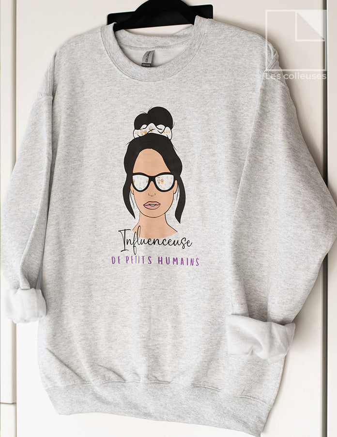 Chandail crewneck « Influenceuse de petits humains »