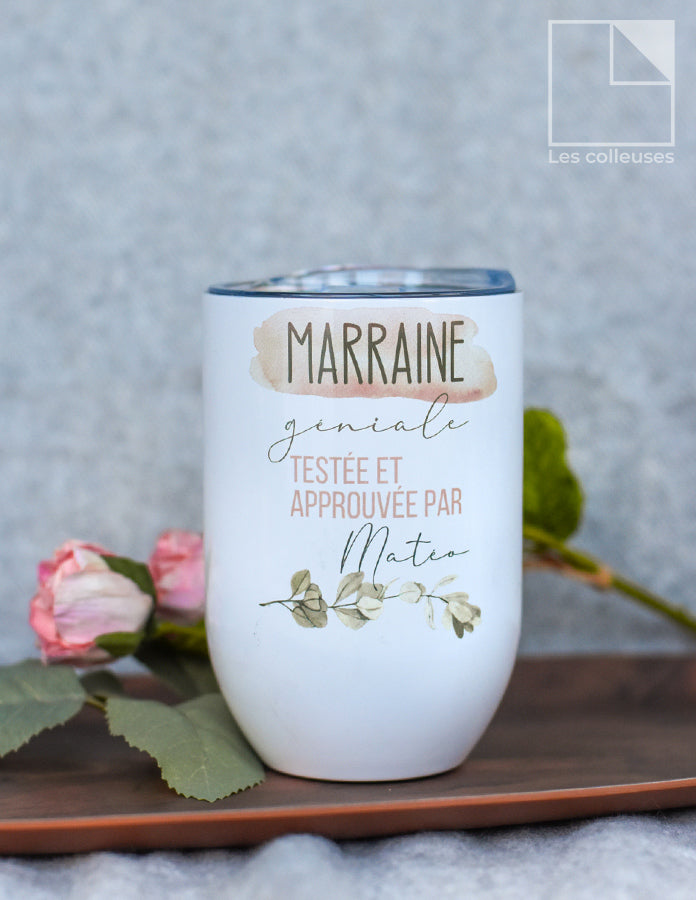 Petit verre thermos « Marraine géniale »