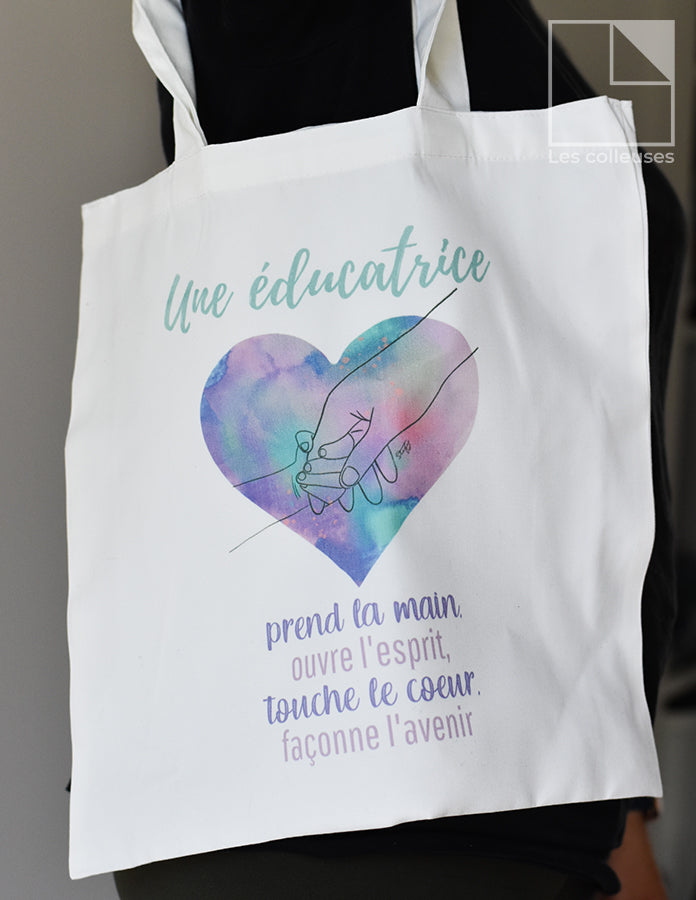 Sac fourre-tout « Une éducatrice - Coeur Stefy »