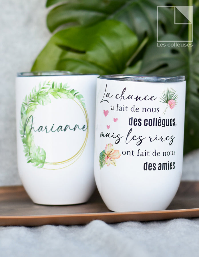 Petit verre thermos « Collègues à amies »