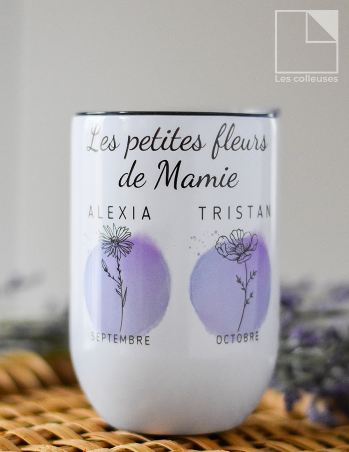 Petit verre thermos « Les petites fleurs de »